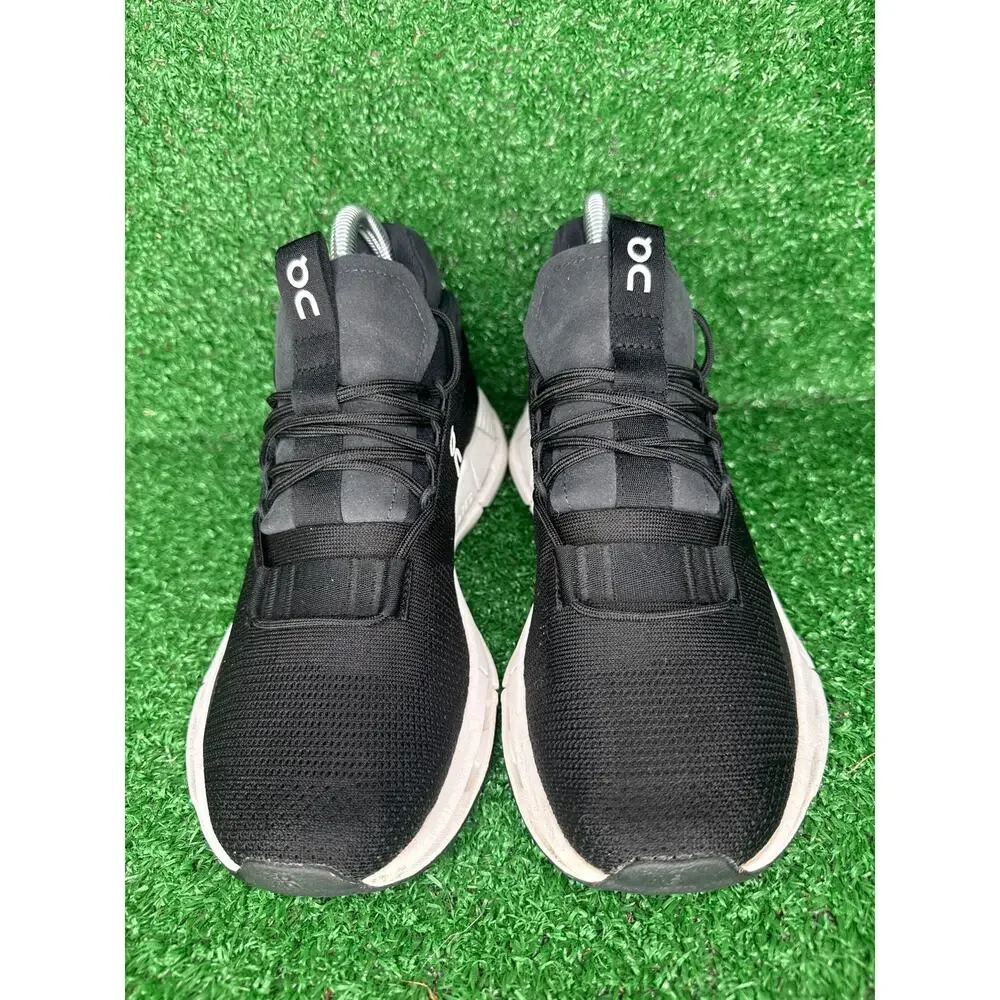On Cloudnova Womens Size 6.5 Black White Athletic Running Walking Shoes Sneakers